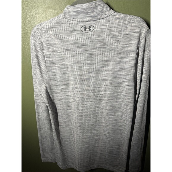 Under Armour Men's Shirt Seamless 1/4 Zip Pullover Performance Gray Size Small - Picture 4 of 4